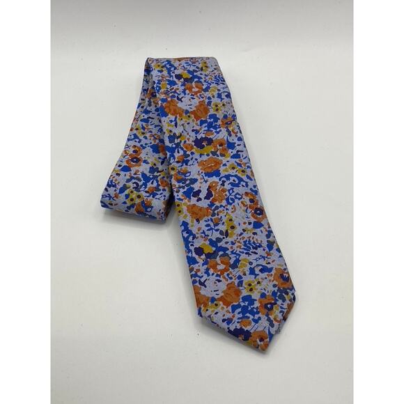 NORDSTROM Men’s Blue-Multi Floral Print Tie SZ OS - Picture 1 of 8